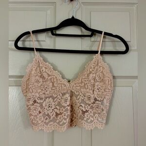 💜2/$25💜 Zara lace crop tank top size M